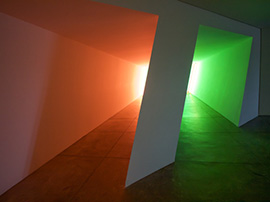 Dan Flavin’s fluorescent light installation
