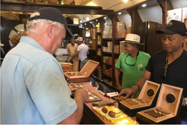 Bill buying cigars