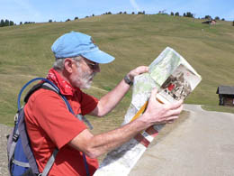 Bill figuring out our route