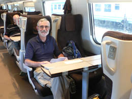 Bill on train to Florence
