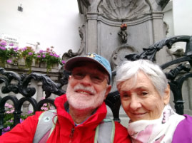 Bill and Nancy with Manneken Pis