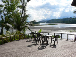 Yachana deck overlooking the Napo River