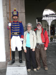 Bill and Nancy with Presidential Guard