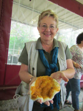 Pat with her pita