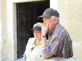 Pat and Don Pondering Old City of Jerusalem