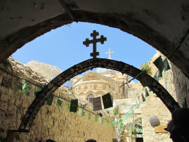 Narrow alley around St. Helen Coptic Church
